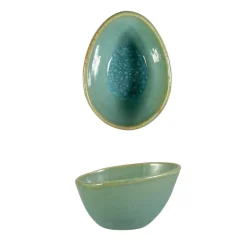 Bissolo Casa Piatti Insalatiere E Terrine<CIOTOLA OVALE IN CERAMICA DIAM. 10CM SMERALDO