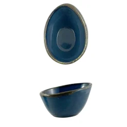 Bissolo Casa Piatti Insalatiere E Terrine<CIOTOLA OVALE IN CERAMICA DIAM. 10 CM BLU