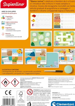 Bissolo Casa Giochi Educativi Da 4 A 6 Anni<CLEMENTONI SAPIENTINO - GIOCO E SCRIVO: vendita online CLEMENTONI SAPIENTINO - GIOCO E SCRIVO in offerta