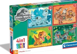 Bissolo Casa Puzzle Bambini<CLEMENTONI SUPERCOLOR - PUZZLE 4 IN 1 JURASSIC WORLD: vendita online CLEMENTONI SUPERCOLOR - PUZZLE 4 IN 1 JURASSIC WORLD in offerta
