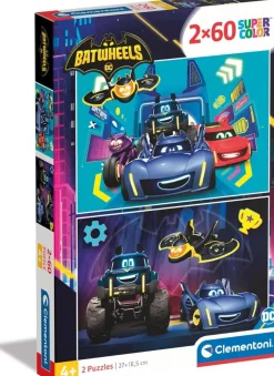 Bissolo Casa Puzzle Bambini<CLEMENTONI SUPERCOLOR - PUZZLE 2X60 BATWHEELS: vendita online CLEMENTONI SUPERCOLOR - PUZZLE 2X60 BATWHEELS in offerta