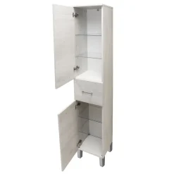 Bissolo Casa Colonne Multiuso<Colonna Bagno Reversibile in Quercia Bianca: Colonna con Ante e Cassetti modello Gaia