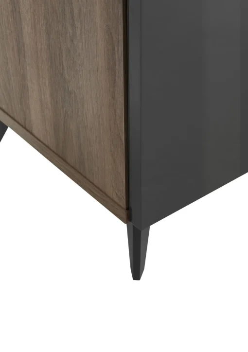 Bissolo Casa Credenze E Vetrine<COLONNA INFINITO CM 83.1X42.9 H.190 NOCE BRERA E GRIGIO TITANIO LUCIDO in vendita online