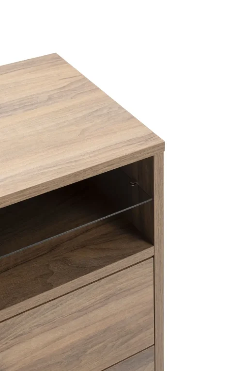 Bissolo Casa Credenze E Vetrine<COLONNA INFINITO CM 83.1X42.9 H.190 NOCE BRERA E GRIGIO TITANIO LUCIDO in vendita online