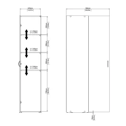 Bissolo Casa Colonne Multiuso|Armadietti<COLONNA MOD. SPACE CM 39,4X41,5 H.175,4 BIANCO OPACO: vendita online COLONNA MOD. SPACE CM 39,4X41,5 H.175,4 BIANCO OPACO in offerta