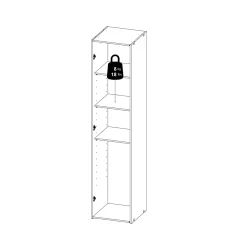 Bissolo Casa Colonne Multiuso|Armadietti<COLONNA MOD. SPACE CM 39,4X41,5 H.175,4 BIANCO OPACO: vendita online COLONNA MOD. SPACE CM 39,4X41,5 H.175,4 BIANCO OPACO in offerta
