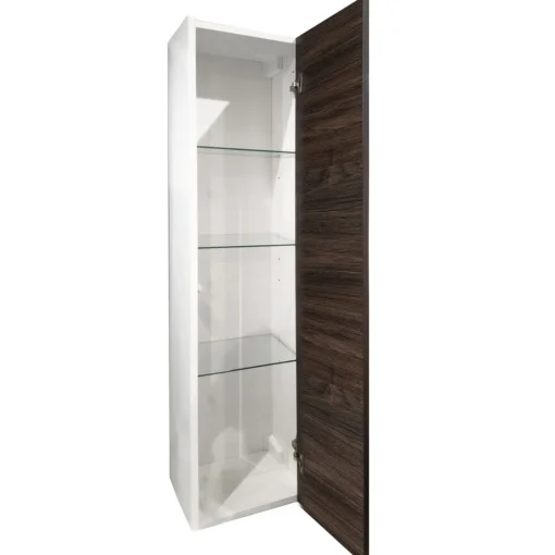 Bissolo Casa Colonne Multiuso<COLONNA SOSPESA MOD. LUNA CM 30X22 H. 120 BIANCO LUCIDO E OLMO CAFFE'