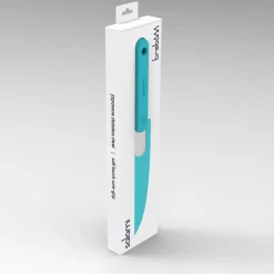 Bissolo Casa Posate Coltelli<COLTELLO DA CUCINA SALAMI KNIFE IN ACCIAIO INOX MANICO AZZURRO
