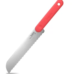 Bissolo Casa Posate Coltelli<COLTELLO PER PANE BREAD KNIFE IN ACCIAIO INOX MANICO ARANCIO