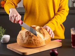 Bissolo Casa Posate Coltelli<COLTELLO PER PANE BREAD KNIFE IN ACCIAIO INOX MANICO ARANCIO