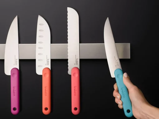 Bissolo Casa Posate Coltelli<COLTELLO PER PANE BREAD KNIFE IN ACCIAIO INOX MANICO ARANCIO