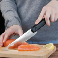 Bissolo Casa Posate Coltelli<COLTELLO SALAMI KNIFE BLACK EDITION IN ACCIAIO INOX MANICO NERO