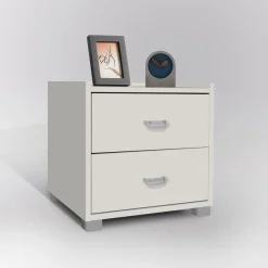 Bissolo Casa Cassettiere E Comodini<COMODINO BIANCO OPACO 2 CASSETTI