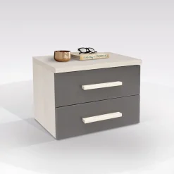 Bissolo Casa Cassettiere E Comodini<COMODINO CM 46X45 H. 37 LAMINATO NORDICO E GRAFITE