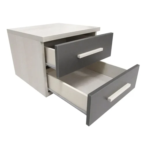 Bissolo Casa Cassettiere E Comodini<COMODINO CM 46X45 H. 37 LAMINATO NORDICO E GRAFITE
