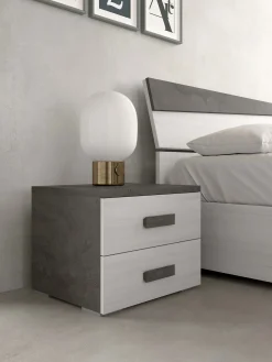 Bissolo Casa Cassettiere E Comodini<COMODINO ONIX CM 53,5X44,5 H. 41 OSSIDO E ROVERE NORDICO