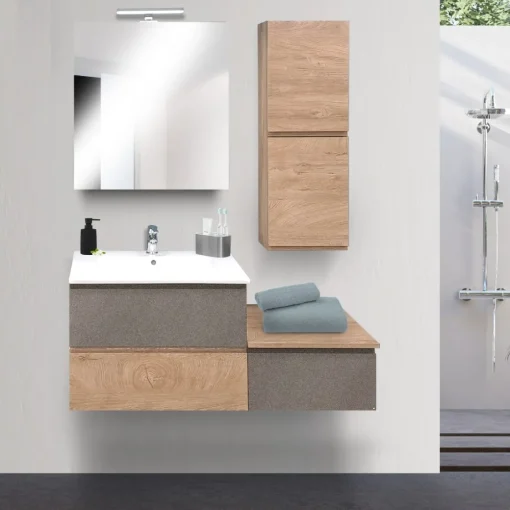 Bissolo Casa Bagni Moderni<COMPOSIZIONE BAGNO MOD. B-GO IN NOBILITATO KIKI E HIRO