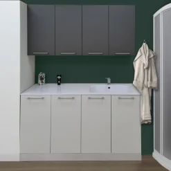 Bissolo Casa Mobili Per Lavanderia<COMPOSIZIONE BAGNO MOD. LAB60 REFLEX PERLA