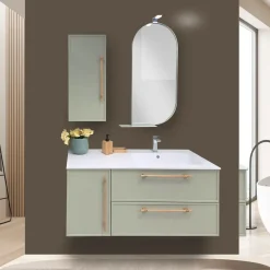 Bissolo Casa Bagni Moderni<COMPOSIZIONE BAGNO MOD. PICTA AGAVE OPACO
