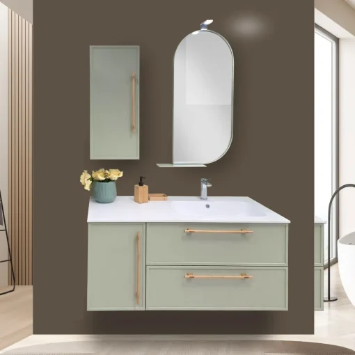 Bissolo Casa Bagni Moderni<COMPOSIZIONE BAGNO MOD. PICTA AGAVE OPACO