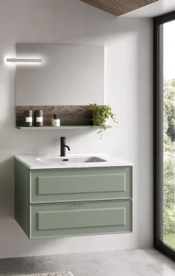 Bissolo Casa Bagni Moderni<Composizione Bagno Modello Frame Salvia Opaco: Composizione bagno in offerta