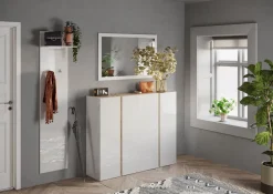 Bissolo Casa Mobili Da Ingresso<COMPOSIZIONE INGRESSO FRAME BIANCO LUCIDO E CADIZ