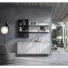 Bissolo Casa Pareti E Soggiorni Componibili<COMPOSIZIONE MOD. FOSTER BIANCO FRASSINATO E FANGO