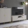 Bissolo Casa Pareti E Soggiorni Componibili<COMPOSIZIONE MOD. LOTUS CASHMERE EFFETTO CANNETTATO