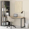Bissolo Casa Scrivanie E Porta Pc|Scrivanie E Porta Pc<COMPOSIZIONE SCRIVANIA MOD. SIGN JACKSON HICHORY E ANTRACITE in vendita online
