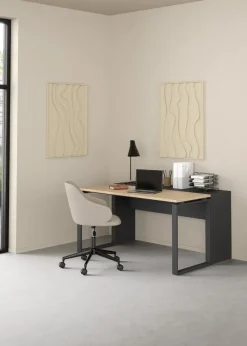 Bissolo Casa Scrivanie E Porta Pc|Scrivanie E Porta Pc<COMPOSIZIONE SCRIVANIA MOD. SIGN JACKSON HICHORY E ANTRACITE in offerta