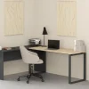 Bissolo Casa Scrivanie E Porta Pc|Scrivanie E Porta Pc<COMPOSIZIONE SCRIVANIA MOD. SIGN JACKSON HICHORY E ANTRACITE