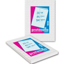 Bissolo Casa Quaderni E Blocchi Ricambi<CONFEZIONE 20 FOGLI PROTOCOLLO A4 QUADRETTI 5MM : vendita online CONFEZIONE 20 FOGLI PROTOCOLLO A4 QUADRETTI 5MM in offerta