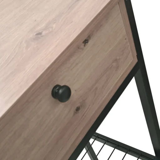 Bissolo Casa Consolle<CONSOLLE CM 140 ROVERE NODATO E METALLO NERO : vendita online CONSOLLE CM 140 ROVERE NODATO E METALLO NERO in offerta