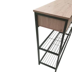 Bissolo Casa Consolle<CONSOLLE CM 140 ROVERE NODATO E METALLO NERO : vendita online CONSOLLE CM 140 ROVERE NODATO E METALLO NERO in offerta