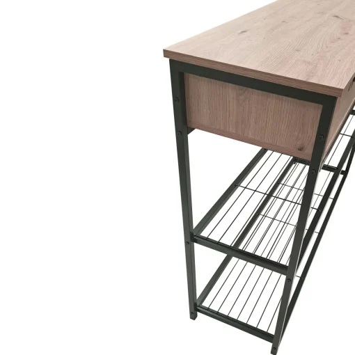 Bissolo Casa Consolle<CONSOLLE CM 140 ROVERE NODATO E METALLO NERO : vendita online CONSOLLE CM 140 ROVERE NODATO E METALLO NERO in offerta