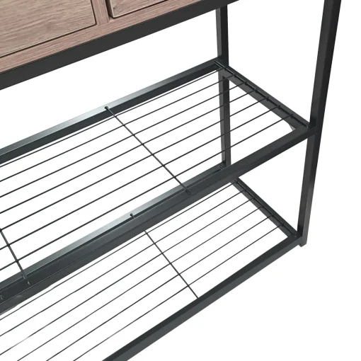 Bissolo Casa Consolle<CONSOLLE CM 140 ROVERE NODATO E METALLO NERO : vendita online CONSOLLE CM 140 ROVERE NODATO E METALLO NERO in offerta
