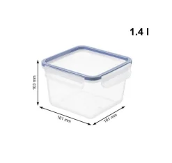 Bissolo Casa Conservazione Cibi Contenitori<CONTENITORE ERMETICO LINEA CLICK AND LOCK 16.1X16.1X10.3CM 1.4LT