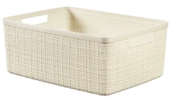 Bissolo Casa Cesti, Cestini E Portabiancheria Plastica<CONTENITORE JUTE MEDIUM BASKET 12LT IN PLASTICA 36X28X15CM WHITE RECYCLED: vendita online CONTENITORE JUTE MEDIUM BASKET 12LT IN PLASTICA 36X28X15CM WHITE RECYCLED in offerta