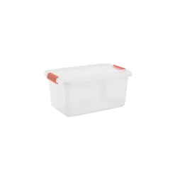 Bissolo Casa Cambio Stagione Contenitori<CONTENITORE K LATCH IN PLASTICA TRASPARENTE 59X39X28CM 43LT: vendita online CONTENITORE K LATCH IN PLASTICA TRASPARENTE 59X39X28CM 43LT in offerta