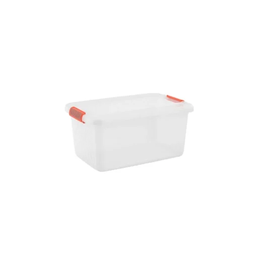 Bissolo Casa Cambio Stagione Contenitori<CONTENITORE K LATCH IN PLASTICA TRASPARENTE 59X39X28CM 43LT: vendita online CONTENITORE K LATCH IN PLASTICA TRASPARENTE 59X39X28CM 43LT in offerta