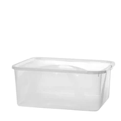 Bissolo Casa Cambio Stagione Contenitori<CONTENITORE LONA IN PLASTICA TRASPARENTE 42X35.1 H. 17.2CM 9LT: vendita online CONTENITORE LONA IN PLASTICA TRASPARENTE 42X35.1 H. 17.2CM 9LT in offerta