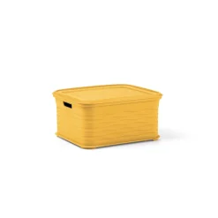Bissolo Casa Cambio Stagione Contenitori<CONTENITORE LOOP IN POLIPROPILENE OCRA 14.5X16.5 H. 8.5CM 1.3LT: vendita online CONTENITORE LOOP IN POLIPROPILENE OCRA 14.5X16.5 H. 8.5CM 1.3LT in offerta