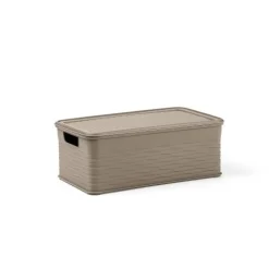 Bissolo Casa Cambio Stagione Contenitori<CONTENITORE LOOP IN POLIPROPILENE TORTORA 16.5X29 H. 11CM 3.9LT: vendita online CONTENITORE LOOP IN POLIPROPILENE TORTORA 16.5X29 H. 11CM 3.9LT in offerta