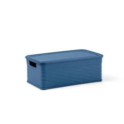 Bissolo Casa Cambio Stagione Contenitori<CONTENITORE LOOP IN POLIPROPILENE BLU DENIM 16.5X29 H. 11CM 3.9LT: vendita online CONTENITORE LOOP IN POLIPROPILENE BLU DENIM 16.5X29 H. 11CM 3.9LT in offerta