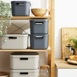 Bissolo Casa Cambio Stagione Contenitori<CONTENITORE MULTI BOX ALBULA LIGHT ANTRACITE 39.5X35.5 H. 17.7CM 20LT: vendita online CONTENITORE MULTI BOX ALBULA LIGHT ANTRACITE 39.5X35.5 H. 17.7CM 20LT in offerta