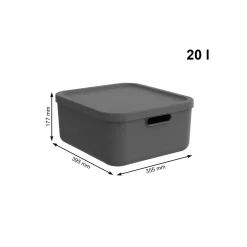 Bissolo Casa Cambio Stagione Contenitori<CONTENITORE MULTI BOX ALBULA LIGHT ANTRACITE 39.5X35.5 H. 17.7CM 20LT: vendita online CONTENITORE MULTI BOX ALBULA LIGHT ANTRACITE 39.5X35.5 H. 17.7CM 20LT in offerta