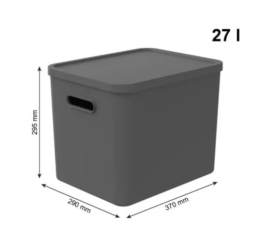 Bissolo Casa Cambio Stagione Contenitori<CONTENITORE MULTI BOX ALBULA LIGHT ANTRACITE 37X29 H. 29.5CM 27LT: vendita online CONTENITORE MULTI BOX ALBULA LIGHT ANTRACITE 37X29 H. 29.5CM 27LT in offerta