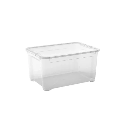 Bissolo Casa Cambio Stagione Contenitori<CONTENITORE T BOX IN PLASTICA TRASPARENTE 55.5X39 H. 28.5CM 47LT: vendita online CONTENITORE T BOX IN PLASTICA TRASPARENTE 55.5X39 H. 28.5CM 47LT in offerta