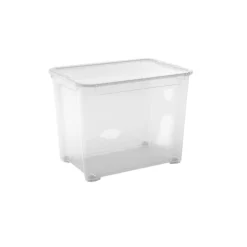 Bissolo Casa Cambio Stagione Contenitori<CONTENITORE T BOX IN PLASTICA TRASPARENTE 55.5X39 H. 42.5CM 70LT: vendita online CONTENITORE T BOX IN PLASTICA TRASPARENTE 55.5X39 H. 42.5CM 70LT in offerta