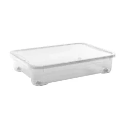 Bissolo Casa Cambio Stagione Contenitori<CONTENITORE T BOX IN PLASTICA TRASPARENTE 79.5X58 H. 18CM 54LT : vendita online CONTENITORE T BOX IN PLASTICA TRASPARENTE 79.5X58 H. 18CM 54LT in offerta